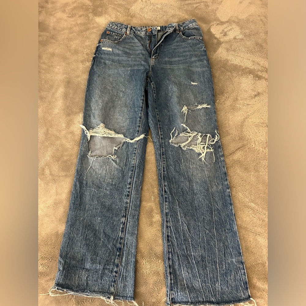 Garage Ripped Straight leg jeans